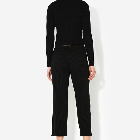 John Elliot Ginza Rib Cropped Pants / Black - Picture 3 of 3